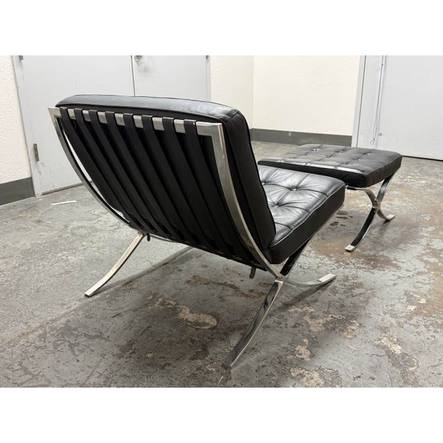 2010s Alphaville Design Exposition Barcelona Style Lounge Chair + Ottoman For Sale - Image 5 of 12