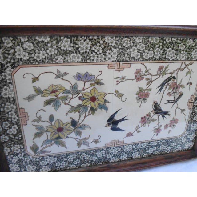Art Nouveau Wooden Tray with Ceramic Inlay, 1890s For Sale - Image 17 of 18
