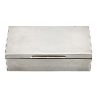 Guilloche Silver Tobacco Box For Sale