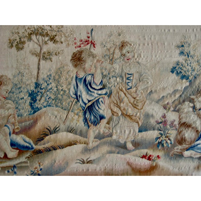 Scene Galente Verdure Aubusson Tapestry Circa 1700 For Sale - Image 9 of 12