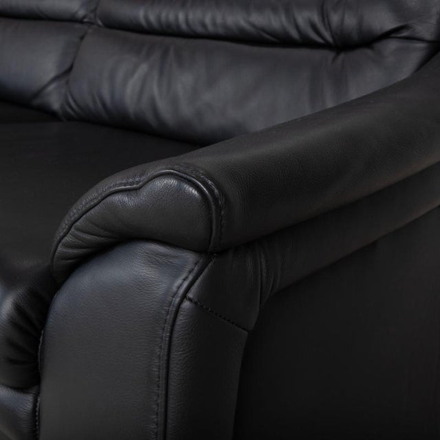 Modern Sleepoly Two-Seater Sofa in Black Leather from Himolla For Sale - Image 3 of 14