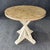 Rustic Round Distressed Oak Side Table For Sale - Image 4 of 11