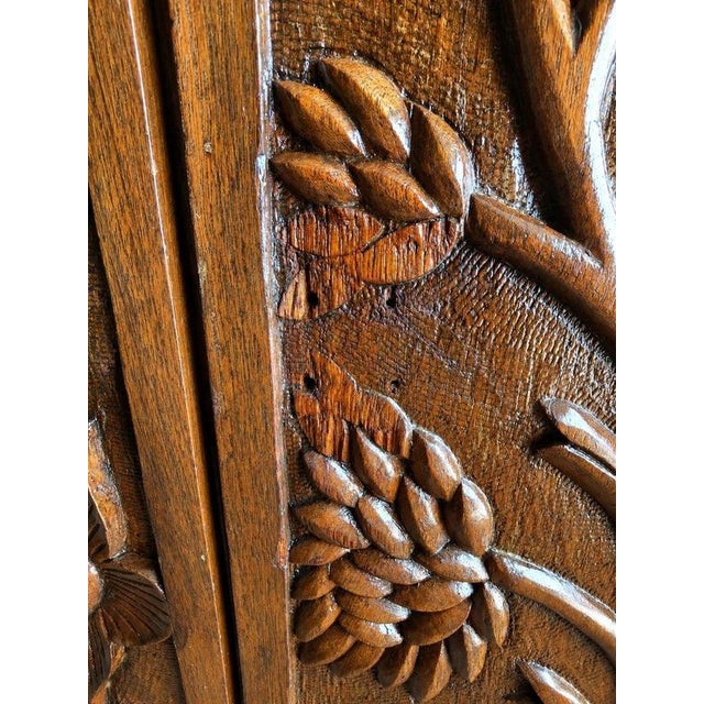 Malawian Hand-Carved Display Cabinet Sideboard with Wildlife For Sale - Image 11 of 12