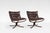 Vintage Falcon Chairs in Dark Brown Leather and Plywood by Sigurd Ressell for Vatne Møbler, 1970s, Set of 2 For Sale - Image 9 of 9