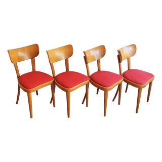 Vintage Dining Chairs from Thonet, 1940s, Set of 4 For Sale