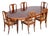Art Deco Mahogany and Walnut Dining Table and Chairs attributed to Paul Follot, France, 1920s, Set of 7 For Sale