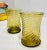 Olive Antique Handblown Twisted Art Glass Tumblers- Set of 2 For Sale - Image 8 of 8