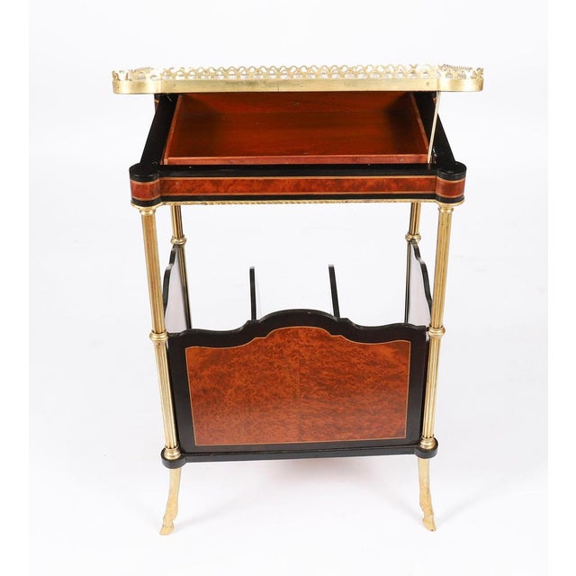 Wood Antique French Ormolu Mounted Occasional Side Tables, 1800s, Set of 2 For Sale - Image 7 of 18