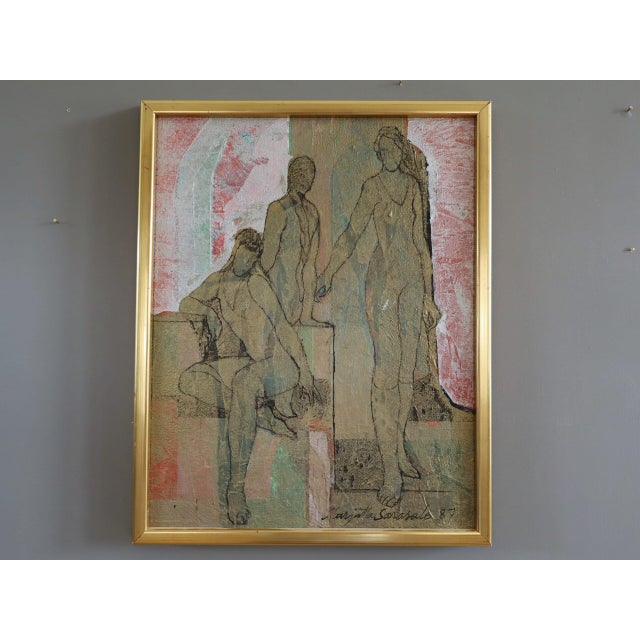 DREAM IN REFLEX Size: 16.1 x 13 inches (including frame) Oil on canvas A brilliantly executed and compelling evocative...