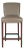 Square Back Barstool in Clay & Cherry Mahogany For Sale