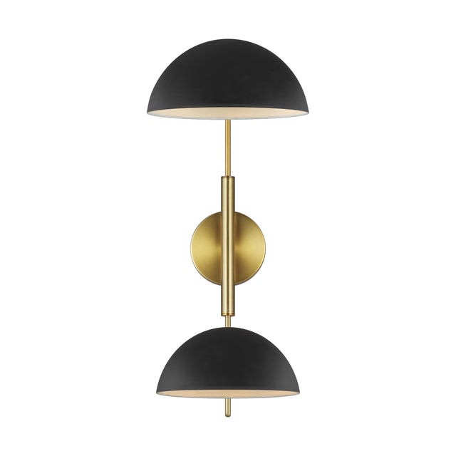 The Jane two light swing arm lamp in midnight black provides abundant light for your bath vanity, while adding a layer of...