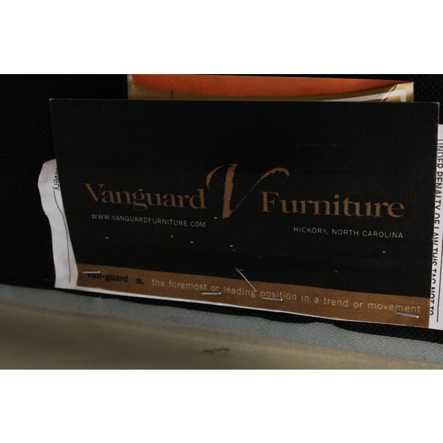 Vanguard Square Tufted Upholstered Ottoman For Sale - Image 13 of 14