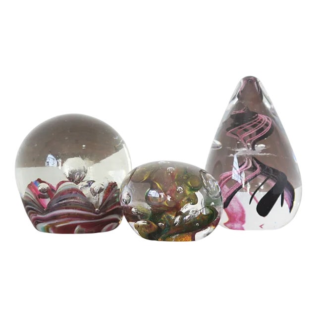 Vintage Paperweight Ball, Italy, 1970, Set of 3 For Sale