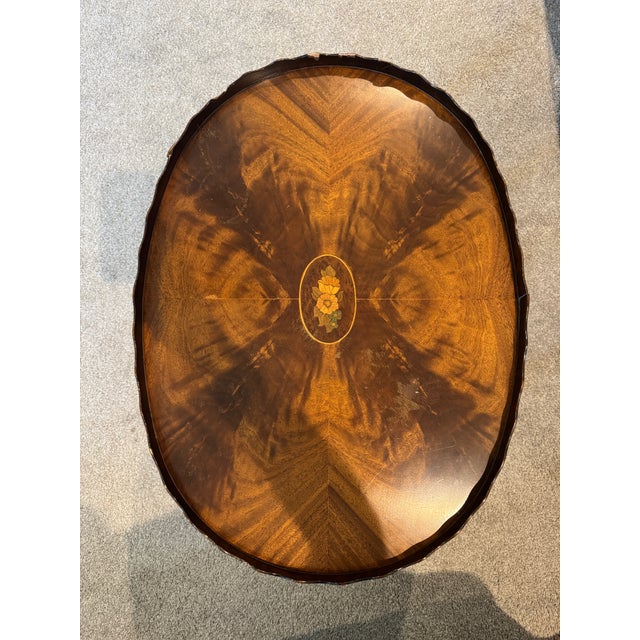 Wood Late 20th Century Councill Craftsmen Georgian Mahogany Tray Table For Sale - Image 7 of 8