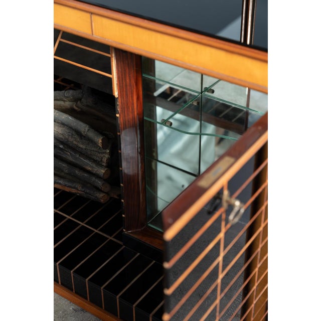 Wood Credenza with Mirror by Luigi Brusotti, 1940s For Sale - Image 7 of 18