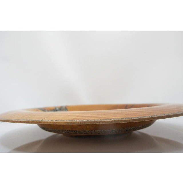 2000 - 2009 Stephen Hatcher Spring Arrives Cherry Blossom Tree Inlaid Wood Turned Platter For Sale - Image 5 of 8