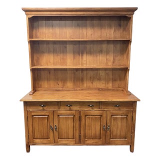 Sideboard Hutch Cupboard - Two Piece For Sale