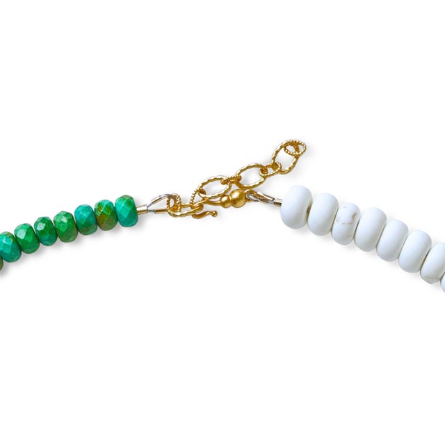 Turquoise Lapis Color Block Necklace For Sale In New York - Image 6 of 7