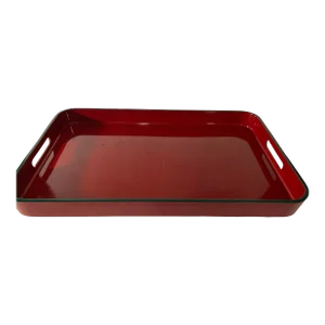 George Briard Mid-Century Red Lacquer Serving Tray, Japan