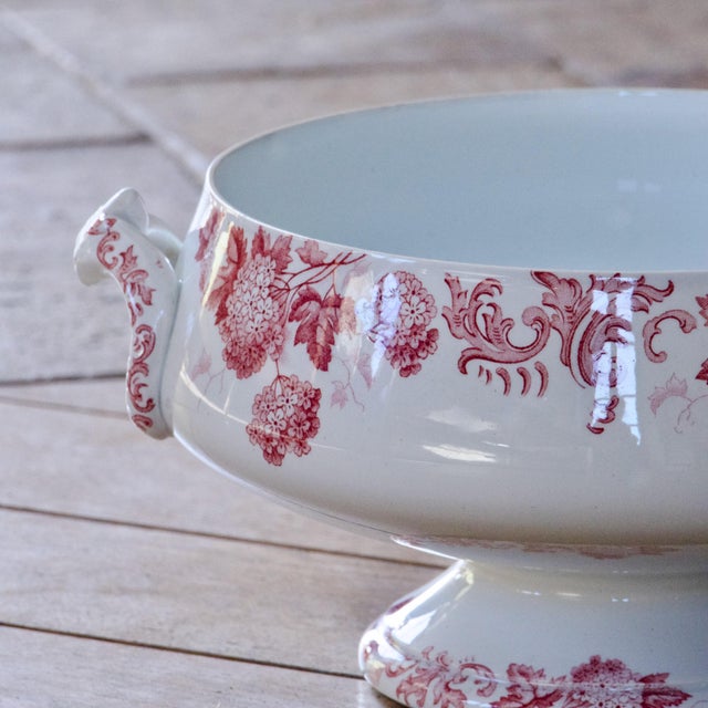 Large Antique French Salad Bowl from St Amand, 1886 For Sale - Image 3 of 13