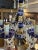 Vintage Royal Blue Bohemian Crystal Chandelier For Sale In Boston - Image 6 of 6