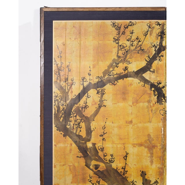 Mid 20th Century Japanese Showa Four Panel Screen Pair of Karashishi Foo Dogs For Sale - Image 9 of 18