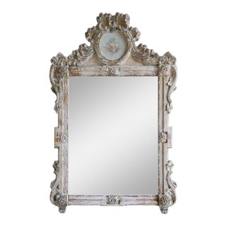 19th Century French Painted Louis XV Style Mirror For Sale