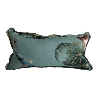 Embroidered Koi Pond Pillow