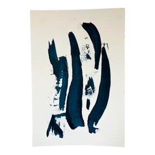 Color Study in Navy #14 Contemporary Abstract Acrylic Painting For Sale