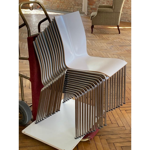 Green and White Chairs by Erik Magnussen for Engelbrechts, 1990s, Set of 12 For Sale - Image 4 of 18