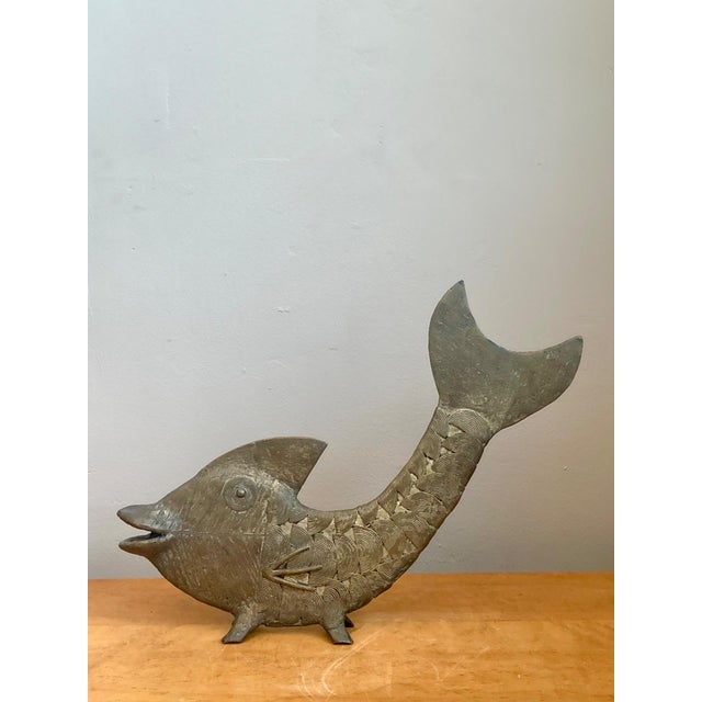 Mid-Century Modern Bronze Fish Figurine For Sale - Image 18 of 18