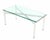 Transparent Pair of Rectangular Crome X Base 3/4" Glass Tops Coffee Side End Tables Stands For Sale - Image 8 of 9