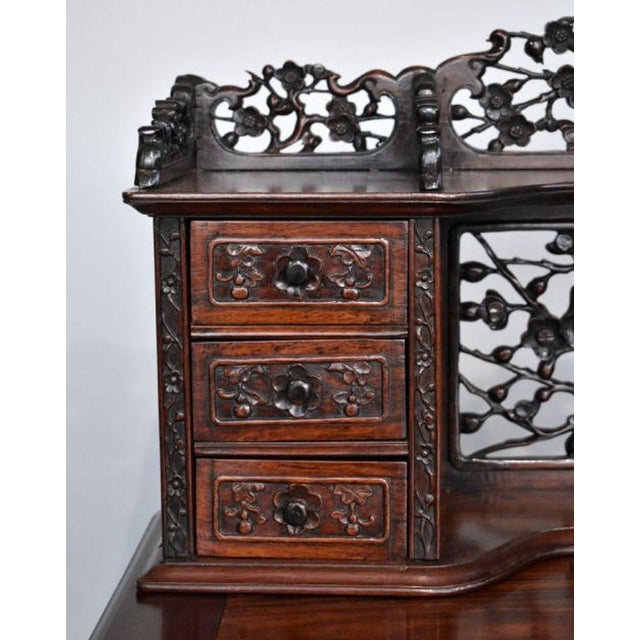 Antique Chinese Padouk Wood Desk, 1880 For Sale - Image 4 of 14