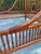 Brown Vintage Rattan & Bamboo Sleigh Bed, Chinoiserie Style For Sale - Image 8 of 11