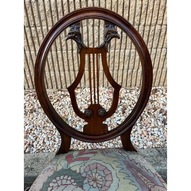 Set of 8 George III Style Mahogany Eagle Head Carved Dining Chairs, 19th Century For Sale - Image 9 of 12