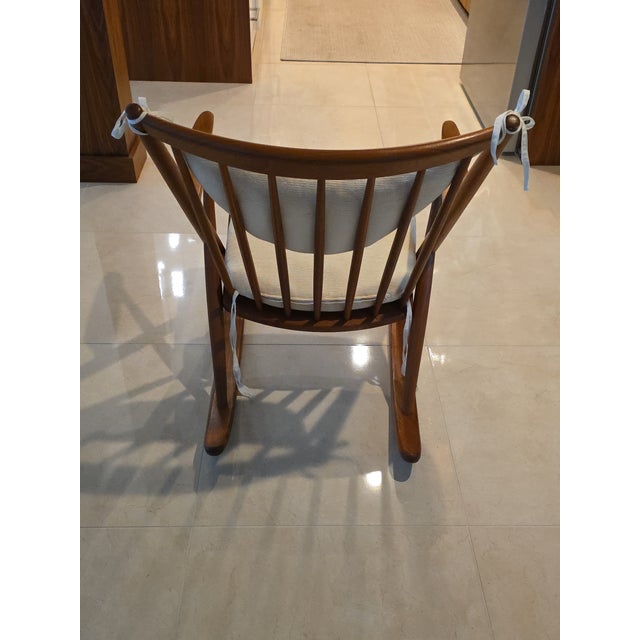 Frank Reenskaug 1960s Bramin Mobler Frank Reenskaug Mid-Century Danish Teak Rocking Chair For Sale - Image 4 of 6