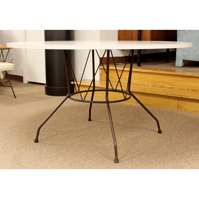 Mid Century Modern Richard McCarthy Selrite Dinette Set Table 4 Armchairs 1960s For Sale - Image 4 of 12