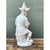 White Vintage White Ceramic Monkey Musician Figure For Sale - Image 8 of 12