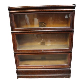 Globe Wernicke Quartersawn Oak Staking Bookcase For Sale