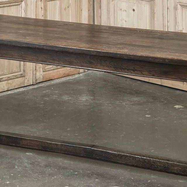 19th Century Rustic Country French Trestle Banquet Table For Sale - Image 14 of 17