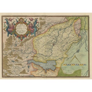 Antique Map of the Region of Verona Italy by Ortelius, 1584 For Sale