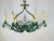Industrial Wrought Iron Industrial Green Painted Chandelier, Circa 1930s For Sale - Image 3 of 11