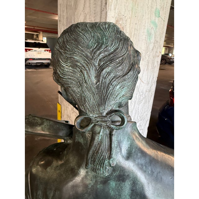 Metropoliton Galleries Attributed Life Size Bronze Garden Statuary of Mozart For Sale - Image 9 of 16