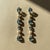 Topaz & Pearl Drop Multi-Shape Earrings, Silver, Gold, Pair For Sale - Image 9 of 9