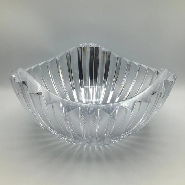 2000 - 2009 Vintage Mikasa Coronation Crystal Ribbed Bowl For Sale - Image 5 of 13