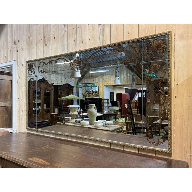 Large Vintage Bistro Mirror, 1970s For Sale - Image 3 of 7