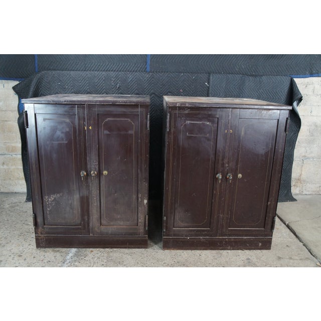 Antique NCR National Cash Register Industrial Iron Steel Safe Cabinets For Sale - Image 9 of 18