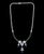 Metal Agi Natural Blue Sapphire & Diamond Necklace 18 Karat White Gold, Suite, Estate For Sale - Image 7 of 8