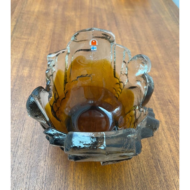 Mid-Century Modern Glass Bowl with Dove by Pertti Santalahti for Humppila, 1960s For Sale - Image 11 of 18