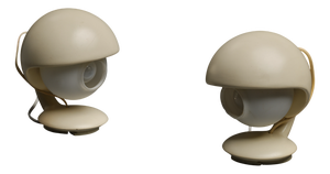 Visor Table Lamps with Opaline Glass, 1960s, Set of 2